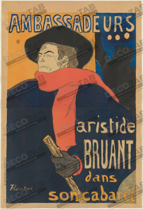 Reproduction Ambassadeurs: Aristide Bruant de Henri de Toulouse-Lautrec