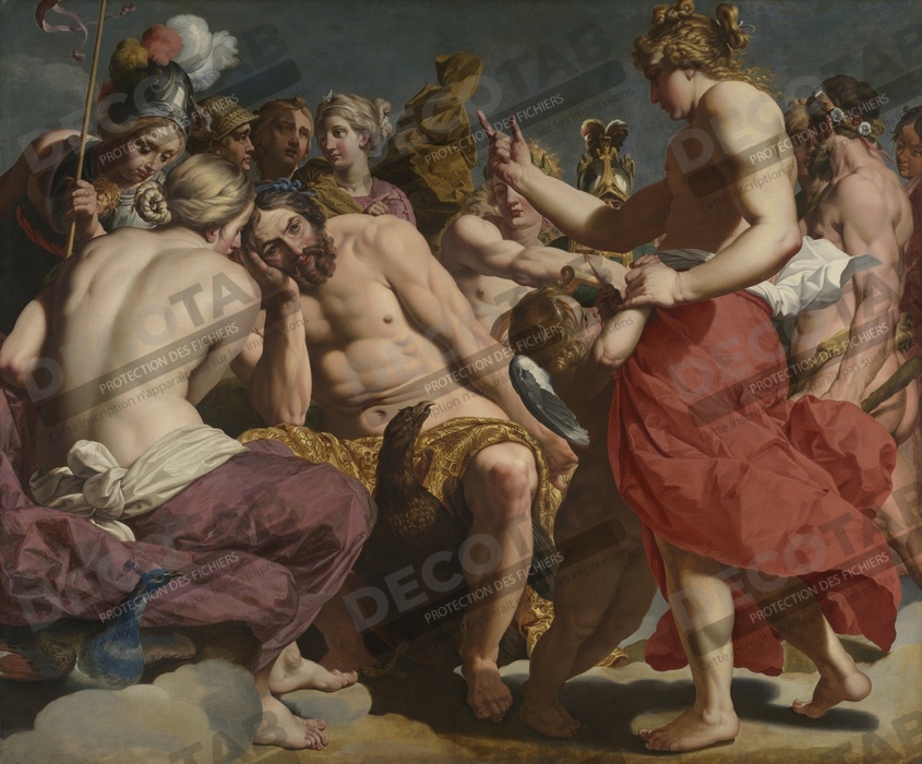 Reproduction Jupiter réprimandé par Vénus de Abraham Janssens