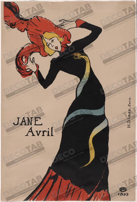 Reproduction Jane Avril de Henri de Toulouse-Lautrec