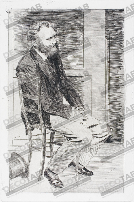 Reproduction Manet assis, tourné vers la droite de Hilaire Germain Edgar Degas