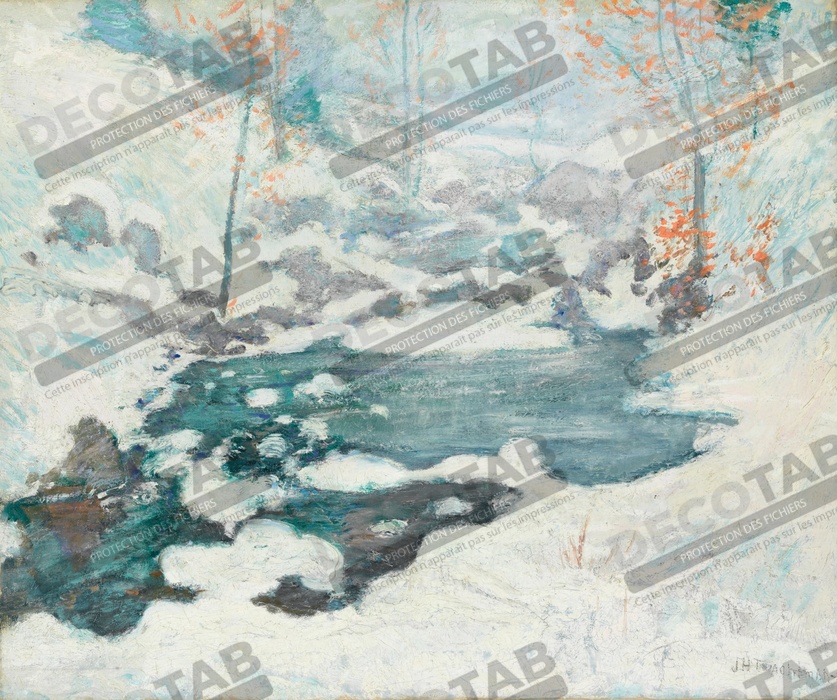 Reproduction Bloqué par les glaces de John Henry Twachtman