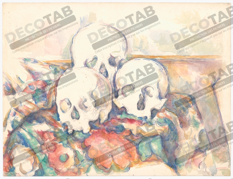 Reproduction Les trois crânes de Paul Cézanne