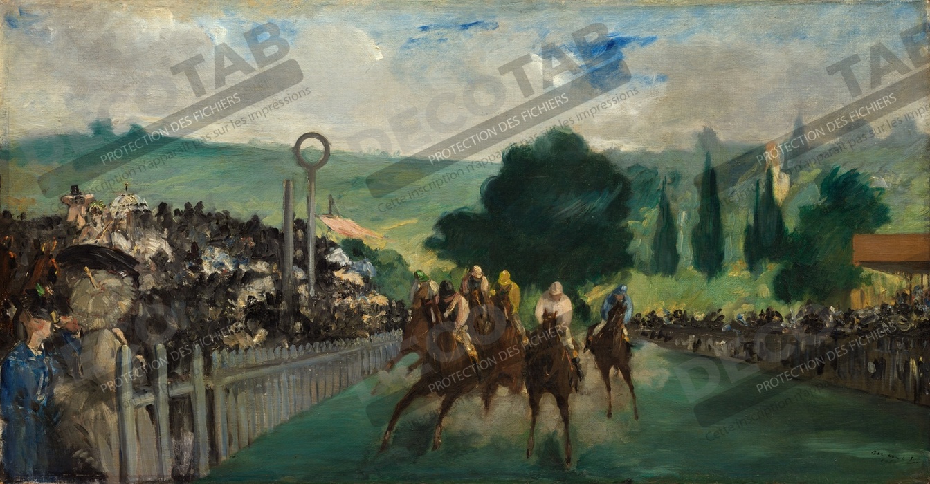 Reproduction Les Courses à Longchamp de Édouard Manet