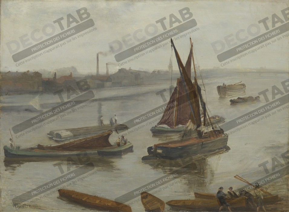Reproduction Gris et argent : Old Battersea Reach de James McNeill Whistler