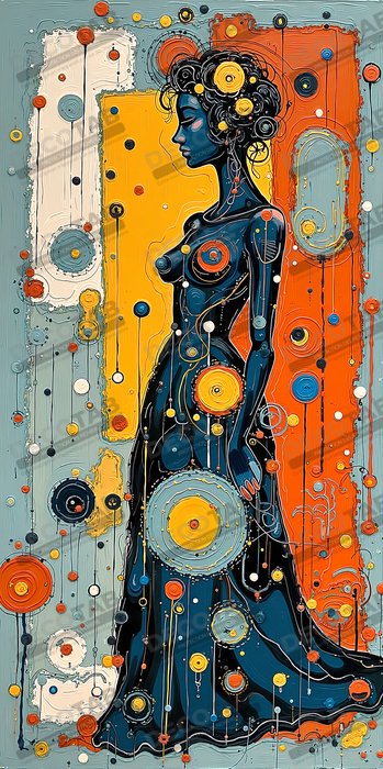 Tableau moderne : portrait inspiration cubiste