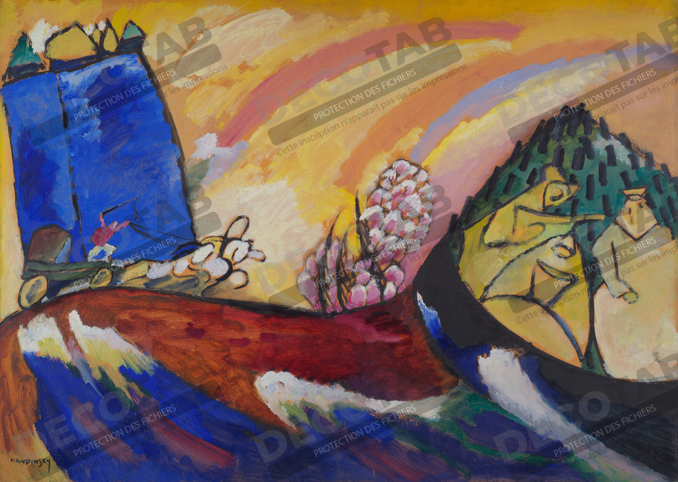 Reproduction Peinture avec Troïka de Vasily Kandinsky