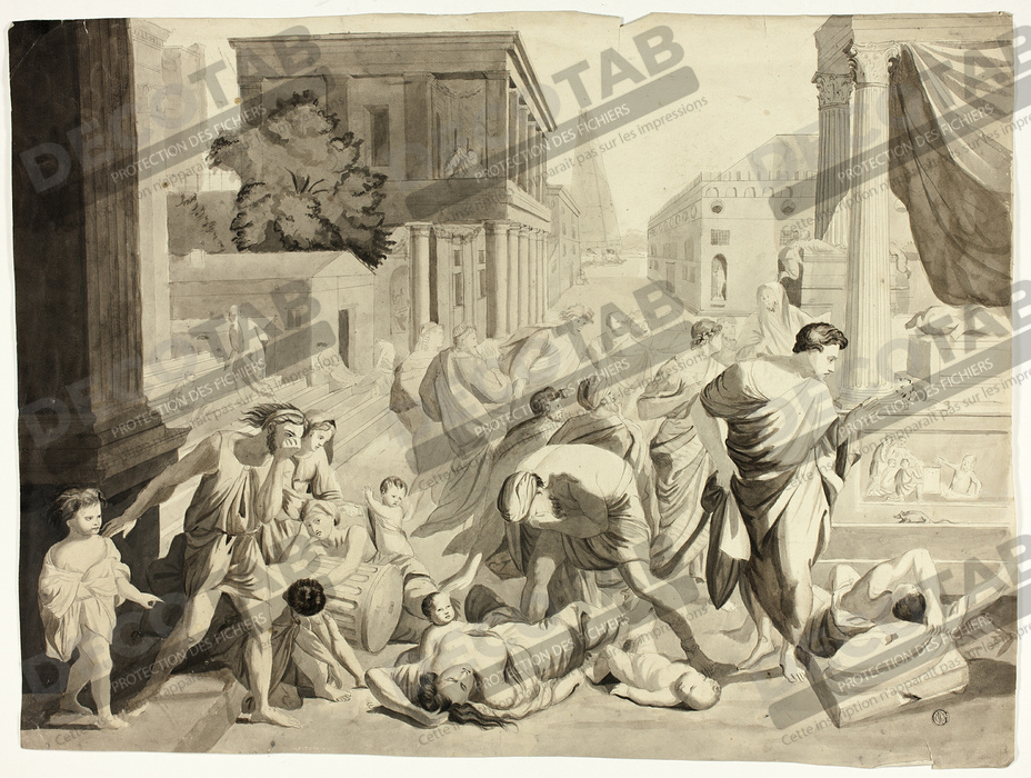 Reproduction Peste d'Ashtod de Nicolas Poussin