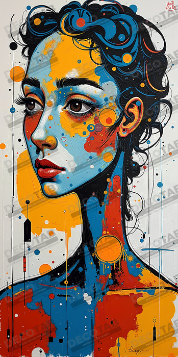 Tableau moderne : portrait inspiration cubiste