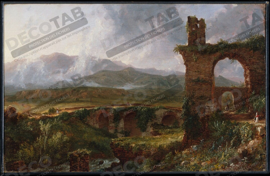 Reproduction Une vue près de Tivoli (matin) de Thomas Cole