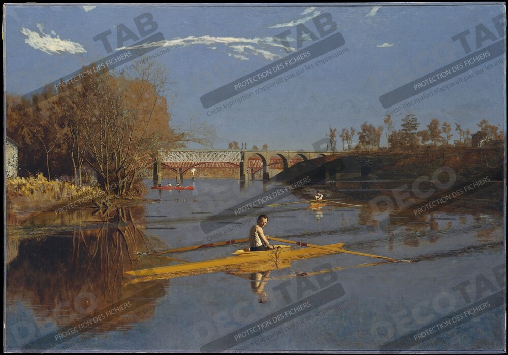 Reproduction Le champion du skiff (Max Schmitt dans un skiff) de Thomas Eakins