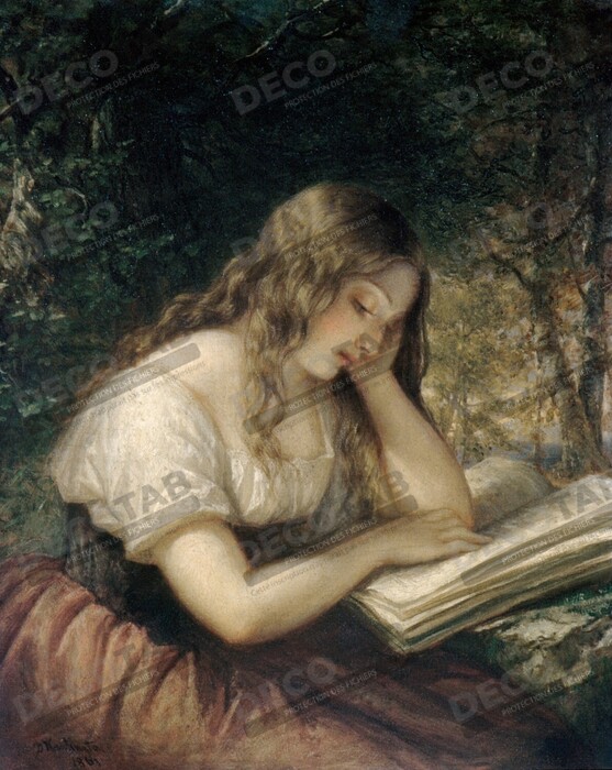 Reproduction Étude dans un bois de Daniel Huntington