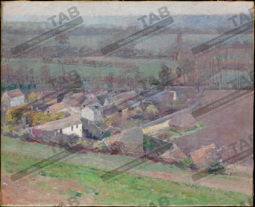 Reproduction Une vue à vol d'oiseau de Theodore Robinson