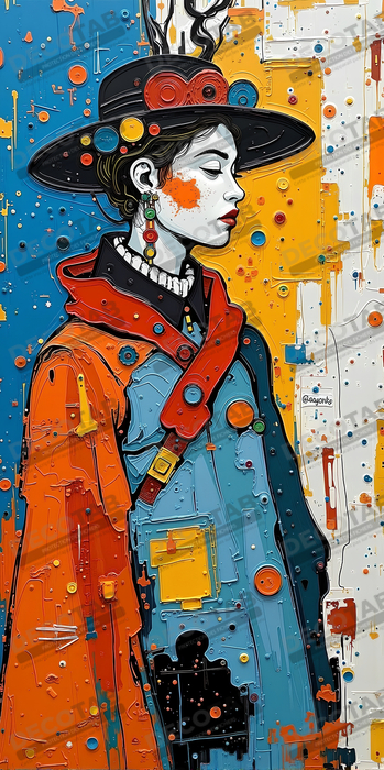 Tableau moderne : portrait inspiration cubiste
