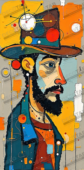Tableau moderne : portrait inspiration cubiste