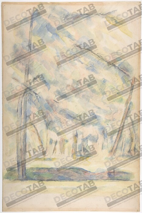 Reproduction Paysage (recto) ; Croquis de rochers (?) (verso) de Paul Cézanne