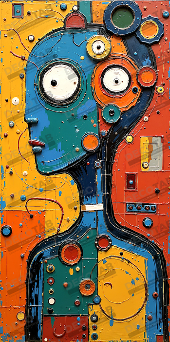 Tableau moderne : portrait inspiration cubiste
