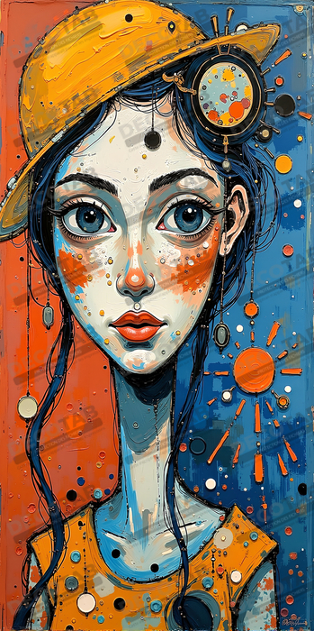 Tableau moderne : portrait inspiration cubiste