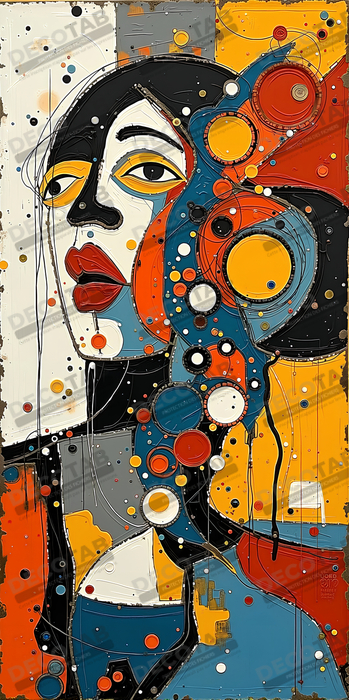 Tableau moderne : portrait inspiration cubiste