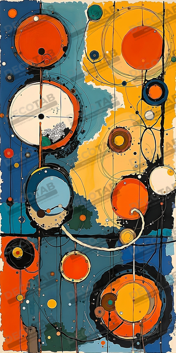 Tableau abstrait moderne et coloré Made in France