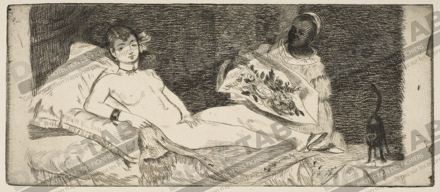 Reproduction Olympia (petite assiette) de Edouard Manet