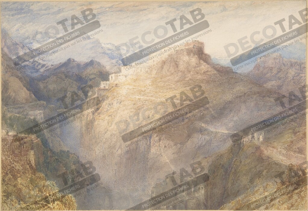 Reproduction The Fort of L'Esseillon, Val de la Maurienne, France de Joseph Mallord William Turner