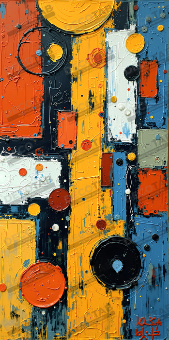 Tableau abstrait moderne et coloré Made in France