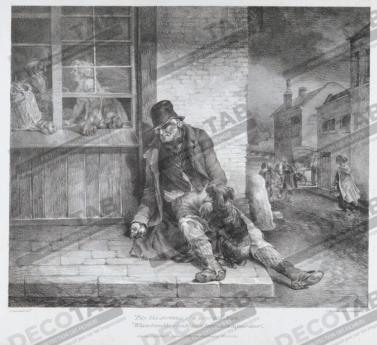 Reproduction Ayez pitié des chagrins d'un pauvre vieil homme de Théodore Gericault