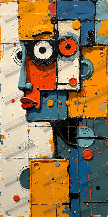 Tableau moderne : portrait inspiration cubiste