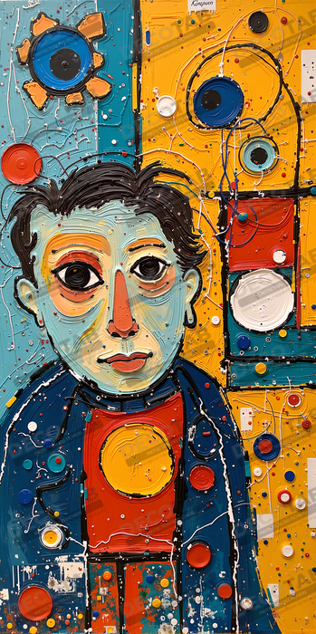 Tableau moderne : portrait inspiration cubiste