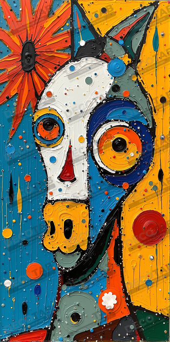 Tableau animalier stylisé et contemporain, inspiration cubiste
