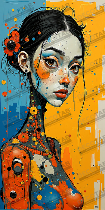 Tableau moderne : portrait inspiration cubiste