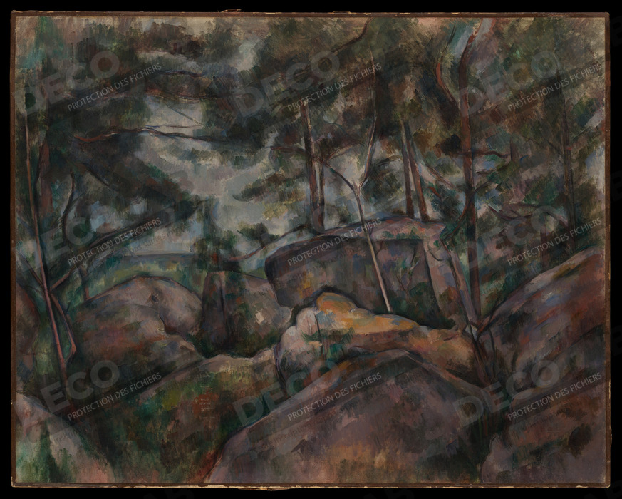 Reproduction Rochers dans la forêt de Paul Cézanne