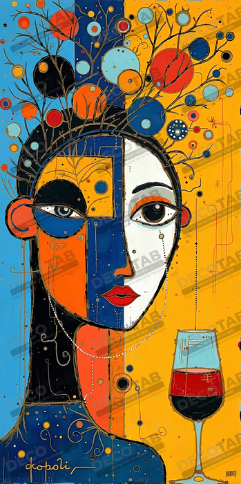 Tableau moderne : portrait inspiration cubiste