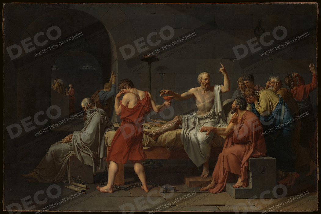 Reproduction La mort de Socrate de Jacques Louis David