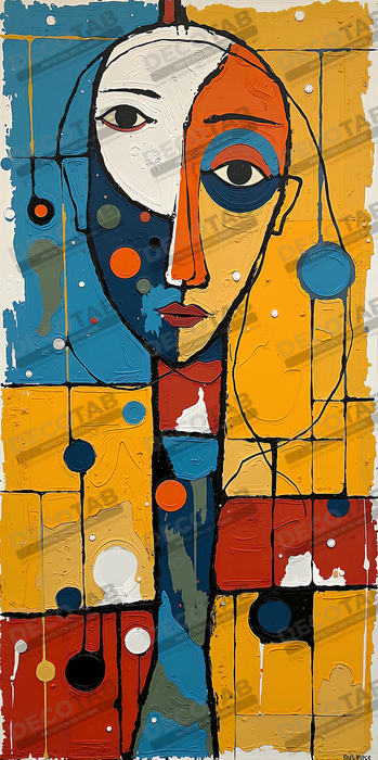 Tableau moderne : portrait inspiration cubiste