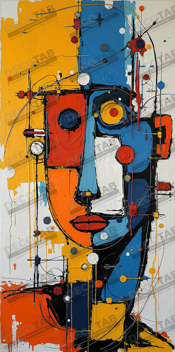 Tableau moderne : portrait inspiration cubiste
