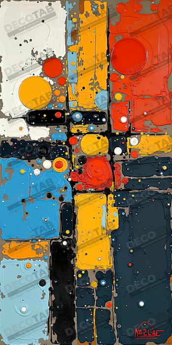 Tableau abstrait moderne et coloré Made in France
