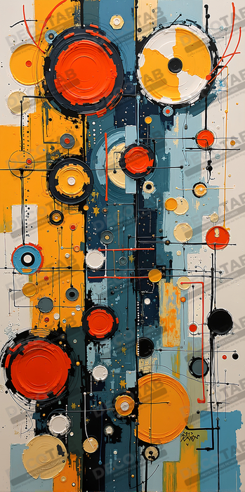Tableau abstrait moderne et coloré Made in France