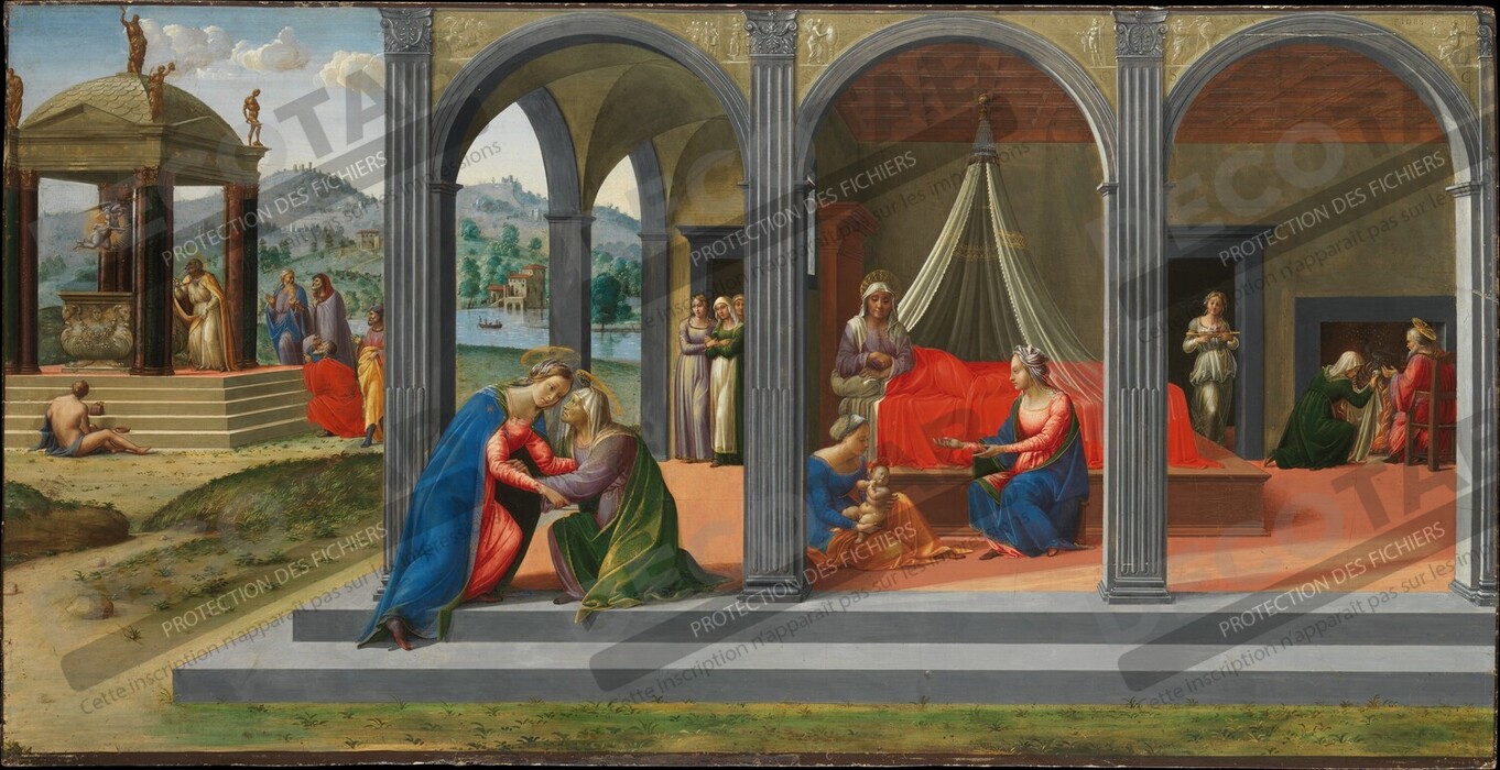 Reproduction Scènes de la vie de saint Jean-Baptiste de Francesco Granacci (Francesco di Andrea di Marco)