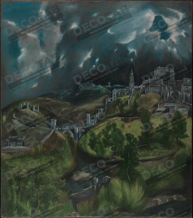 Reproduction Vue de Tolède de El Greco (Domenikos Theotokopoulos)
