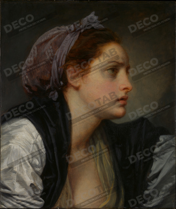 Reproduction Etude de tête de femme de Jean-Baptiste Greuze