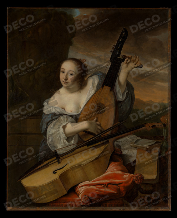 Reproduction Le musicien de Bartholomeus van der Helst