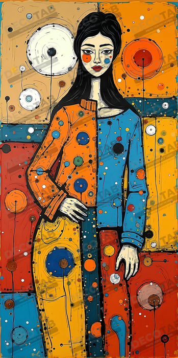 Tableau moderne : portrait inspiration cubiste
