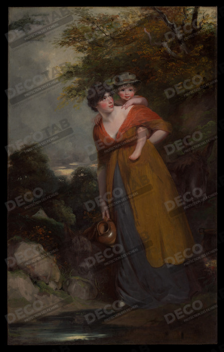 Reproduction Mme Richard Brinsley Sheridan (Hester Jane Ogle, 1775/76-1817) et son fils (Charles Brinsley Sheridan, 1796-1843) de John Hoppner