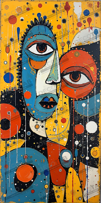 Tableau moderne : portrait inspiration cubiste