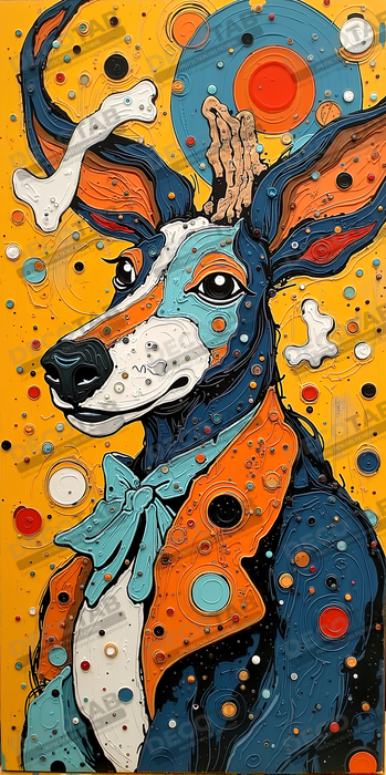 Tableau animalier stylisé et contemporain, inspiration cubiste