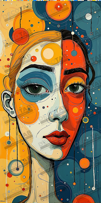 Tableau moderne : portrait inspiration cubiste