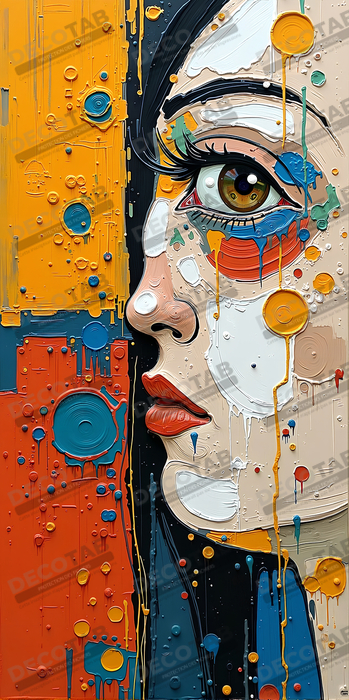 Tableau moderne : portrait inspiration cubiste