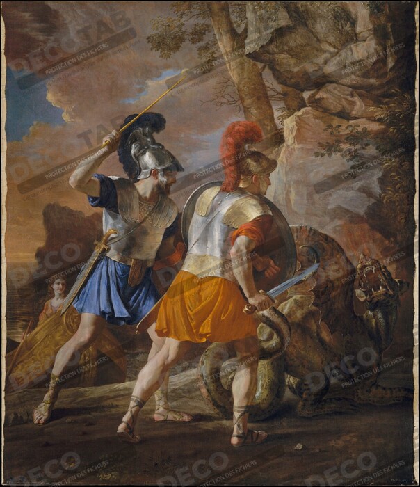 Reproduction Les Compagnons de Rinaldo de Nicolas Poussin