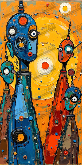 Tableau moderne : portrait inspiration cubiste